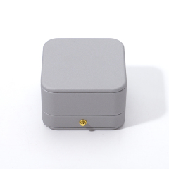FANXI Custom grey PU leather velvet jewelry box