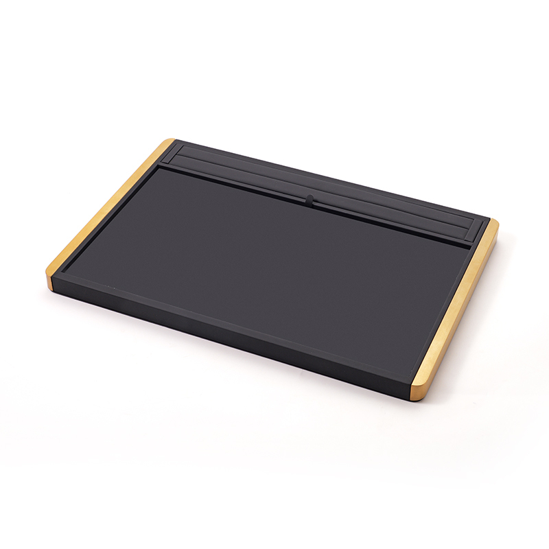 FANXI Custom black PU leather jewelry plate