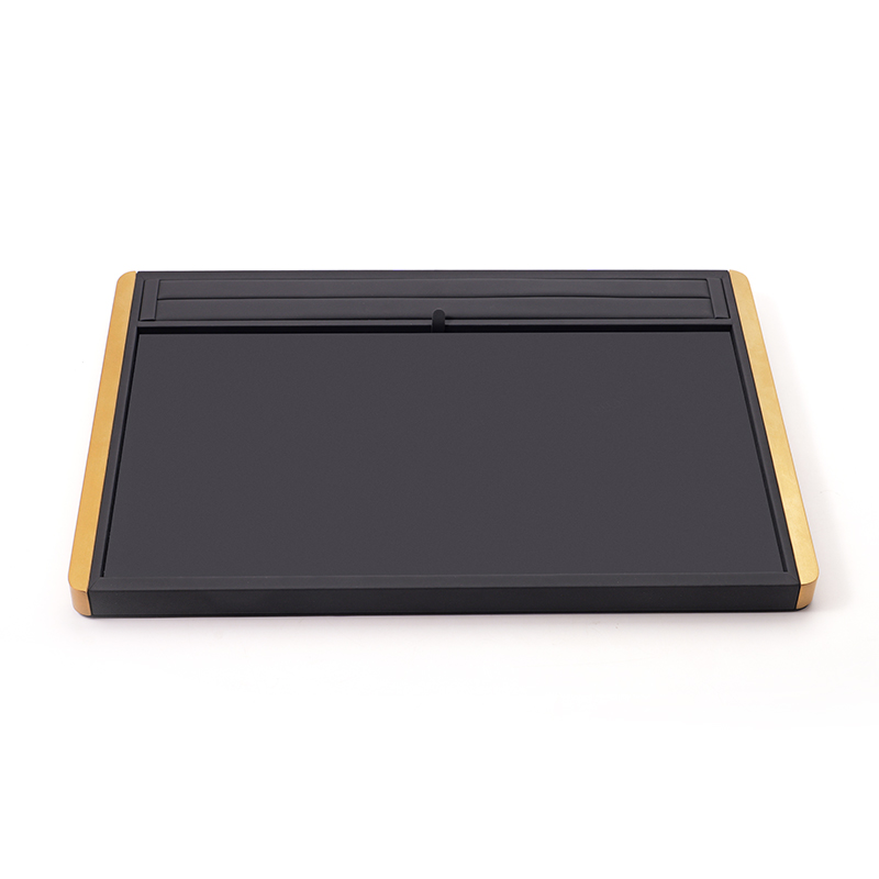 FANXI Custom black PU leather jewelry plate
