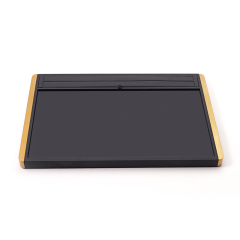 FANXI Custom black PU leather jewelry plate