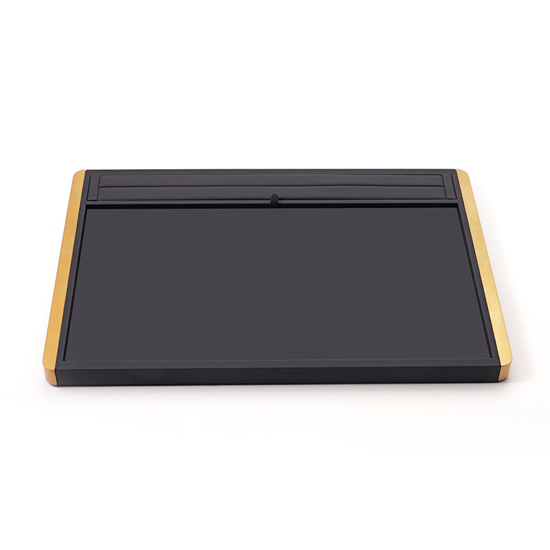 FANXI Custom black PU leather jewelry plate