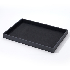 FANXI Custom black microfiber PU leather jewelry tray