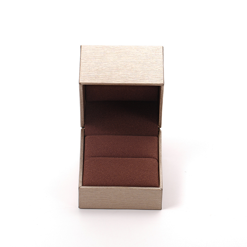 FANXI Custom champagne paper microfiber ring box