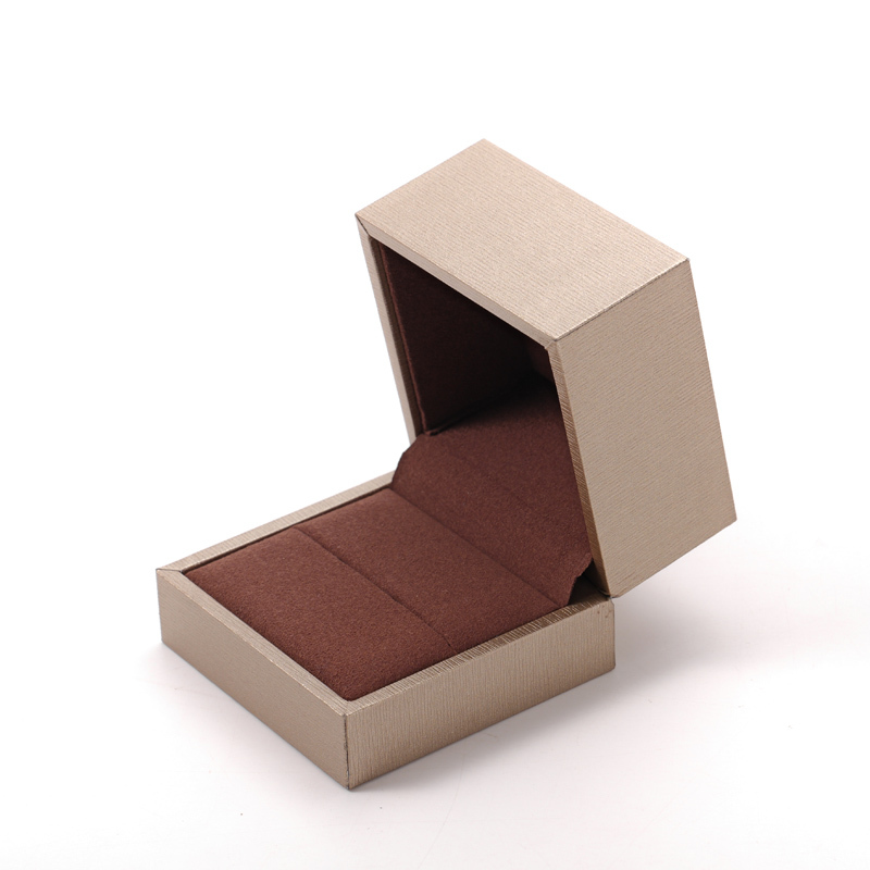 FANXI Custom champagne paper microfiber ring box
