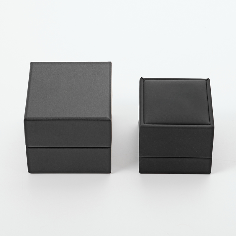 FANXI Custom balck PU leather velvet ring box