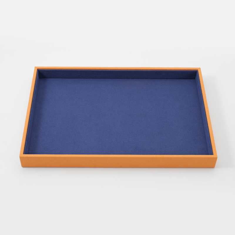 FANXI Custom blue microfiber jewelry display tray