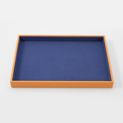 FANXI Custom blue microfiber jewelry display tray