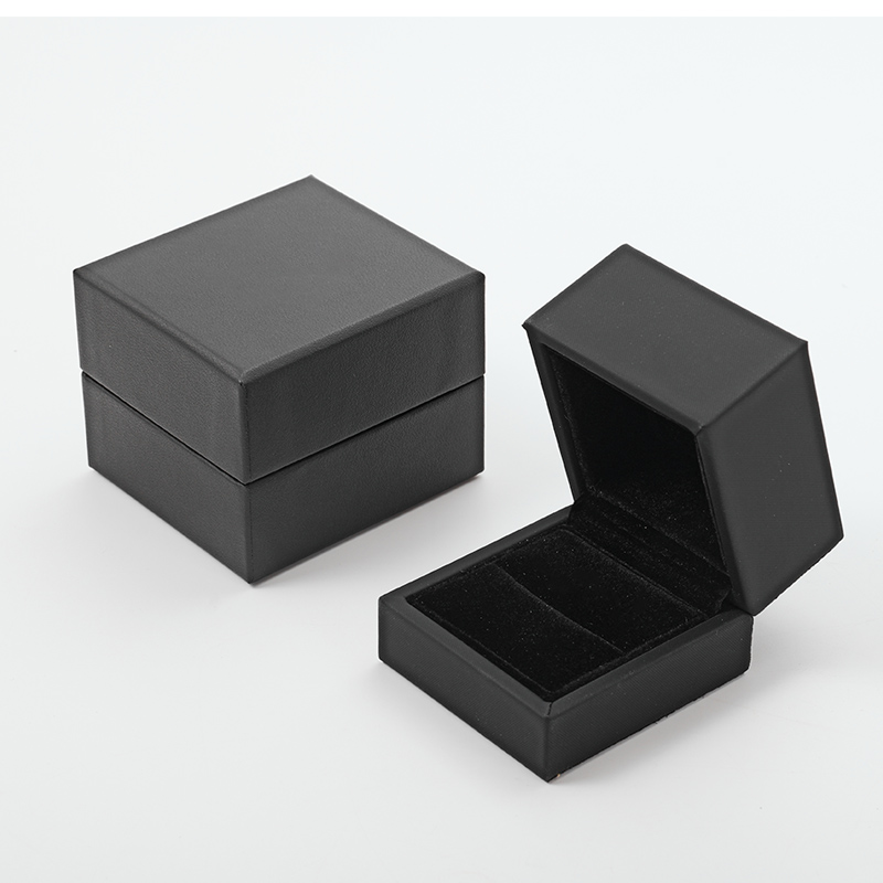 FANXI Custom balck PU leather velvet ring box