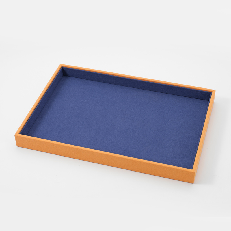 FANXI Custom blue microfiber jewelry display tray