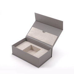 FANXI Custom grey leathere paper velvet jewelry box