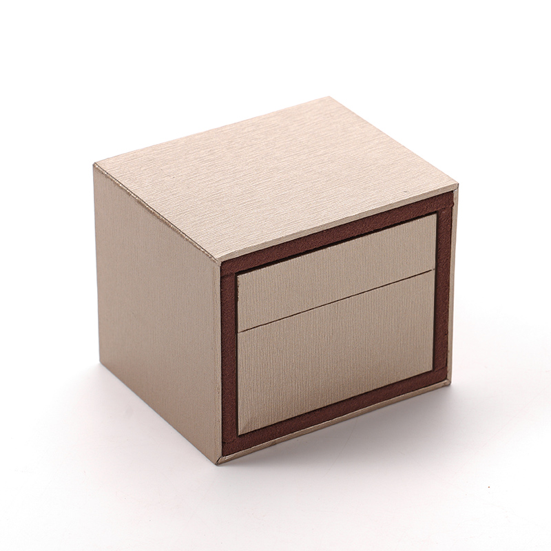 FANXI Custom champagne paper microfiber ring box
