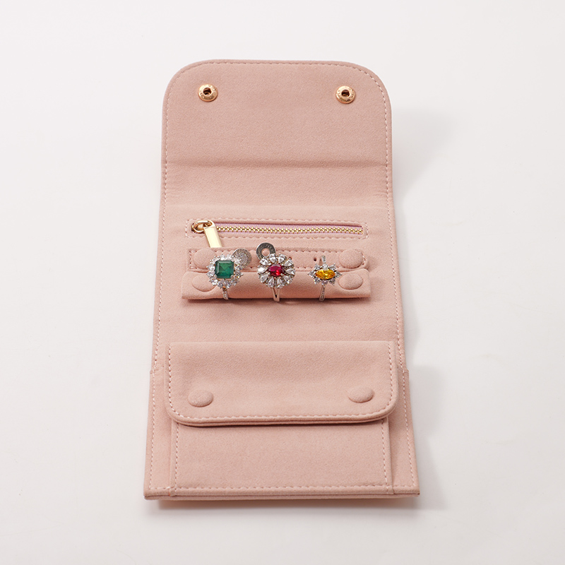 FANXI Custom pink paper box microfiber jewelry box
