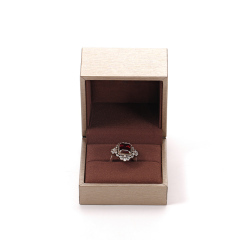 FANXI Custom champagne paper microfiber ring box