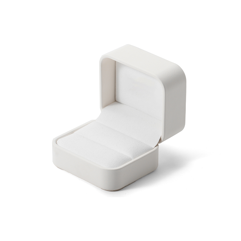 FANXI Custom white PU leather microfiber ring box