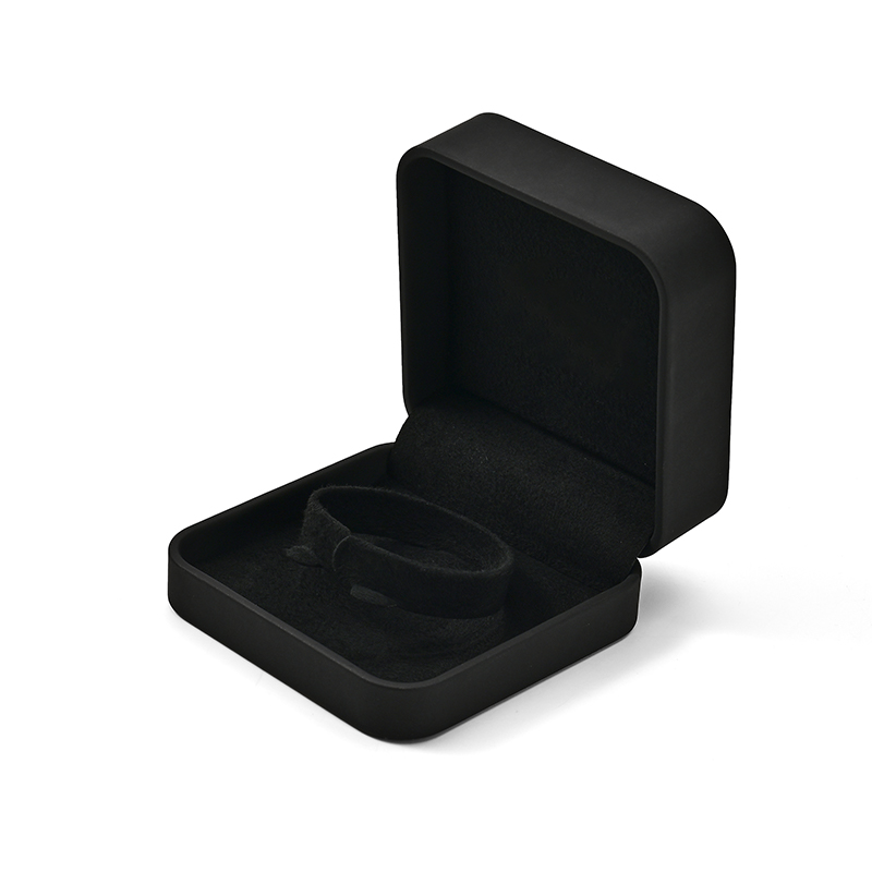FANXI Custom black PU leather microfiber bracelet box