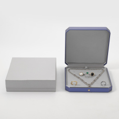 FANXI Custom blue PU leather velvet set box