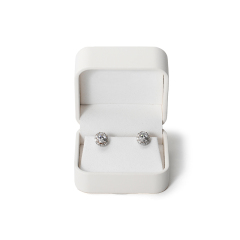 FANXI Custom white PU leather microfiber earring box