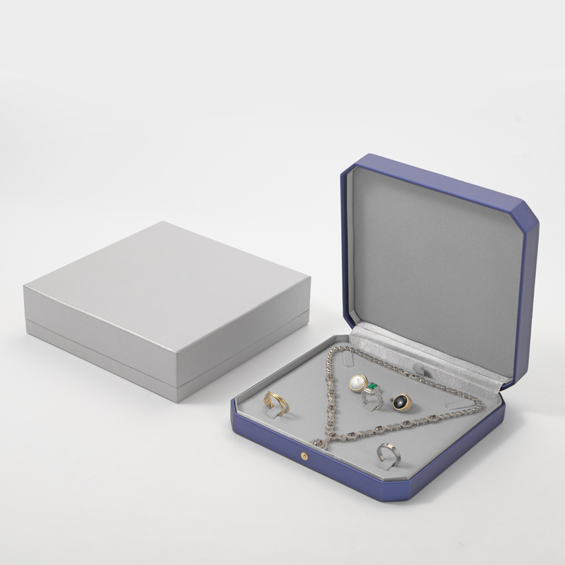 FANXI Custom blue PU leather velvet set box