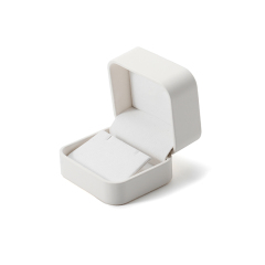 FANXI Custom white PU leather microfiber earring box