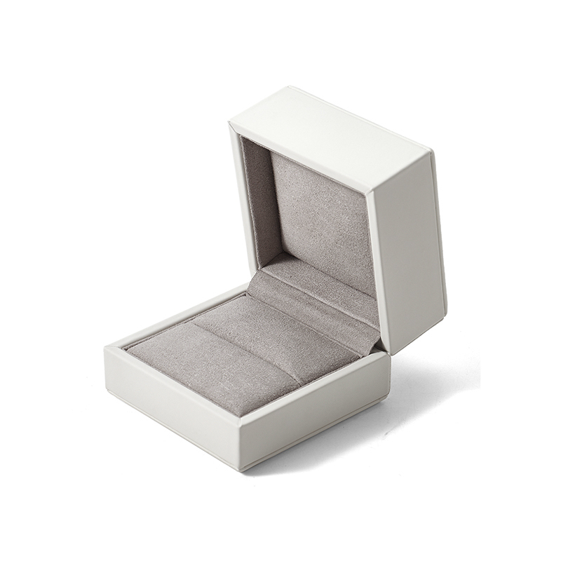 FANXI Custom white PU leather microfiber ring box