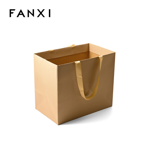 FANXI Custom champagne color paper paper bag