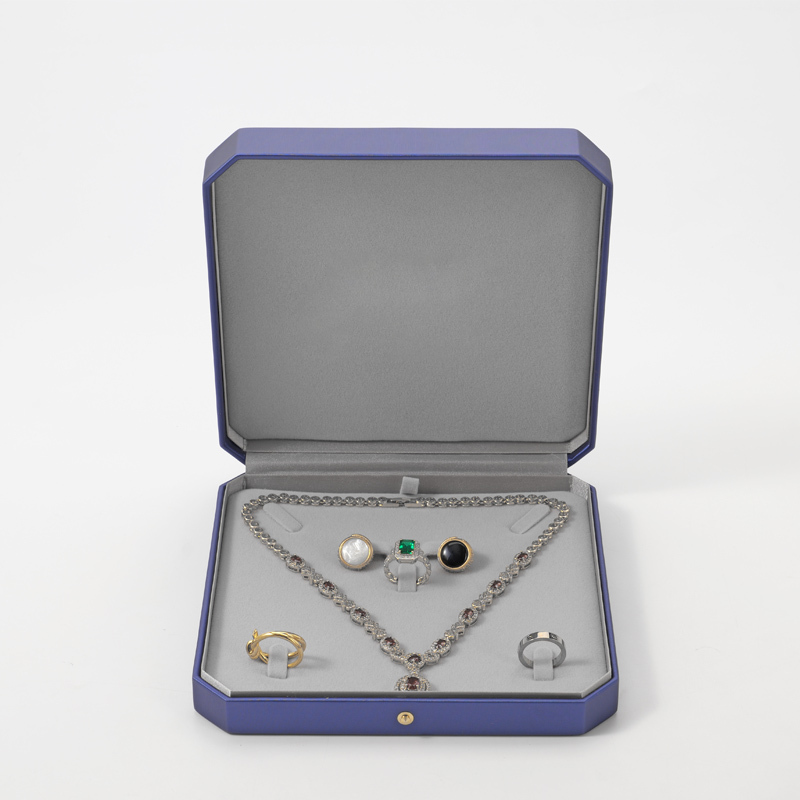 FANXI Custom blue PU leather velvet set box