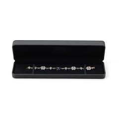 FANXI Custom black PU leather microfiber bracelet box