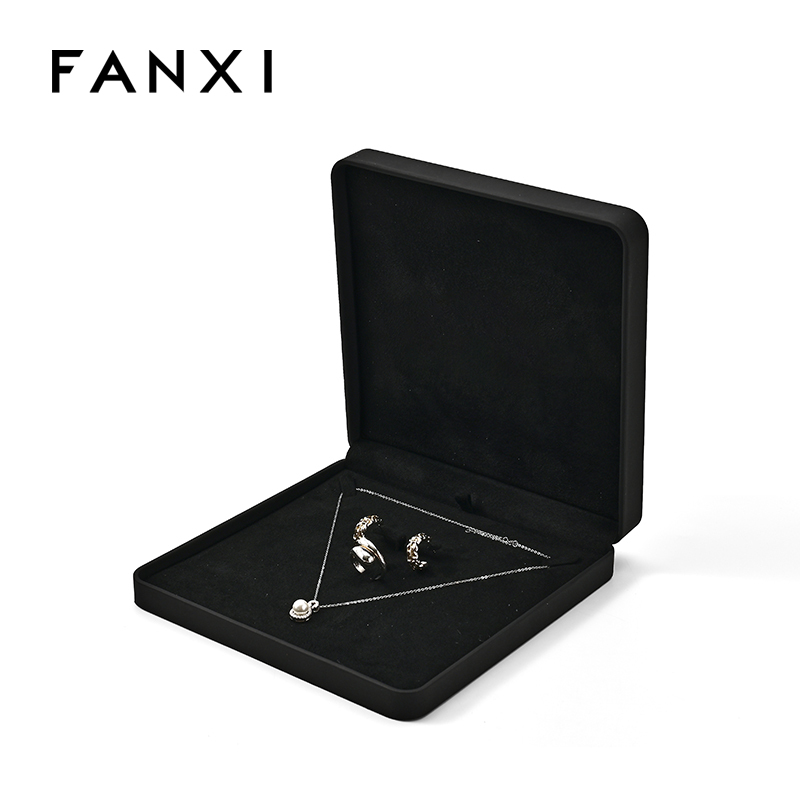 FANXI Custom black PU leather microfiber set box