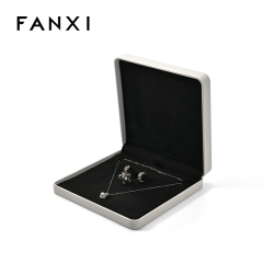 FANXI Custom white PU leather microfiber set box