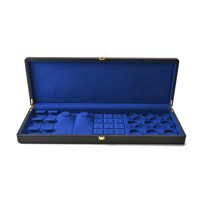 FANXI Custom black PU leather microfiber jewelry box