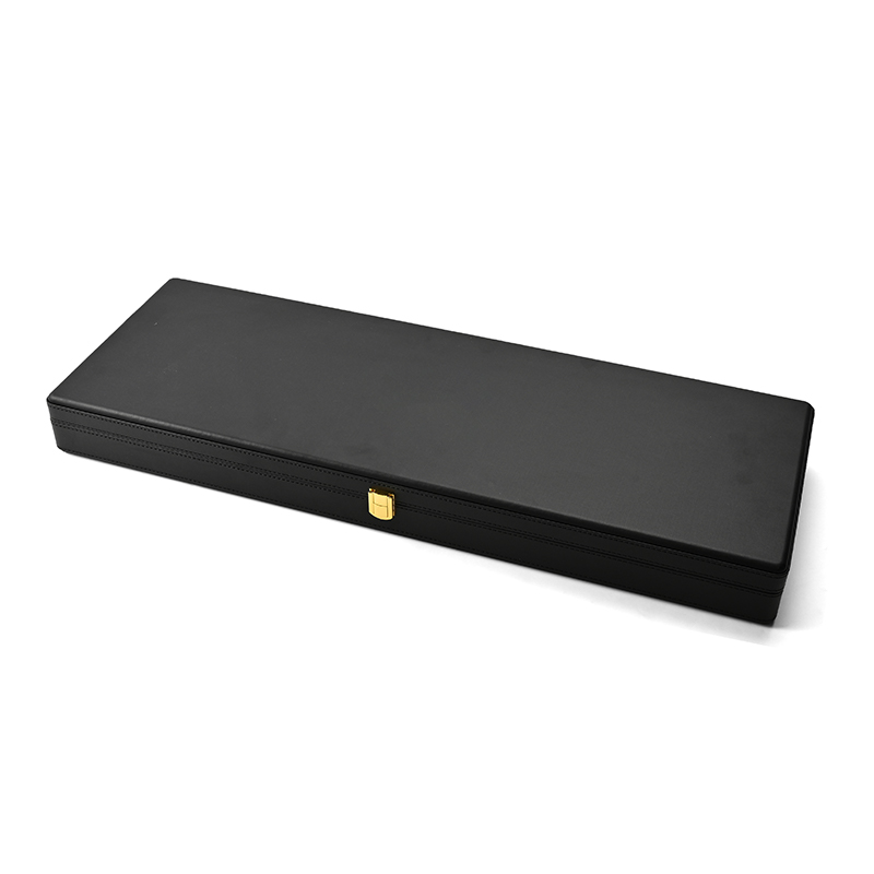 FANXI Custom black PU leather microfiber jewelry box
