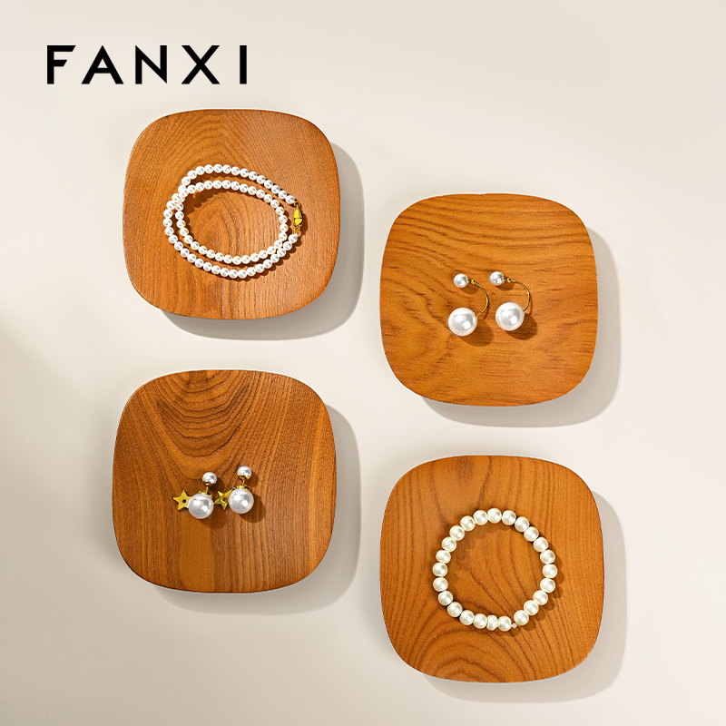 FANXI Hot Sale Wood Color Solid Wood Storage Tray