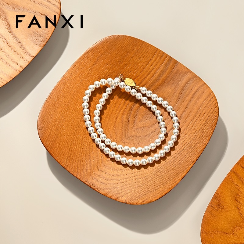 FANXI Hot Sale Wood Color Solid Wood Storage Tray