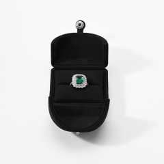 FANXI Custom Black Microfiber Ring Box