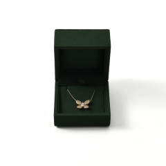 FANXI Custom Green Microfiber Ear Stud Pendant Box