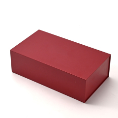 FANXI Custom Red Leatherette Paper Velvet Magnet Box