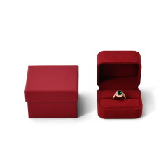 FANXI Custom Red Full Microfiber Ring Box