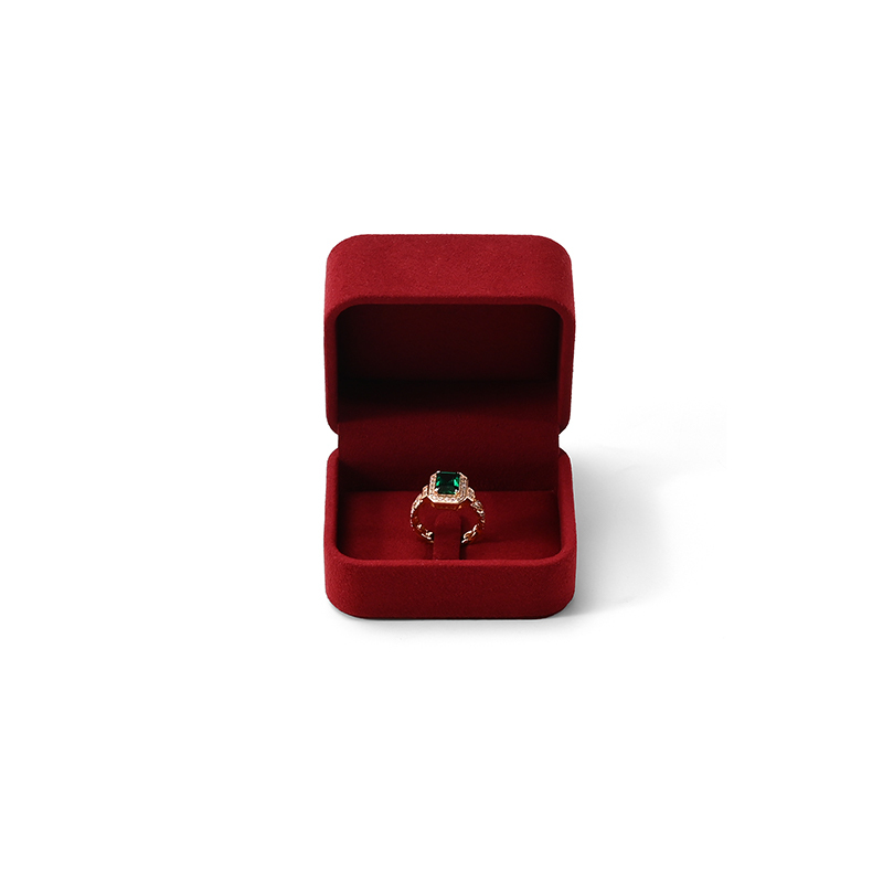 FANXI Custom Red Full Microfiber Ring Box