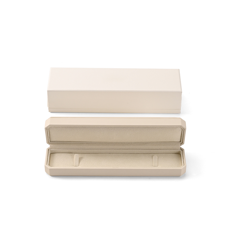 FANXI Custom Pale Yellow PU Leather Velvet Long Box