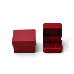 FANXI Custom Red Full Microfiber Ring Box