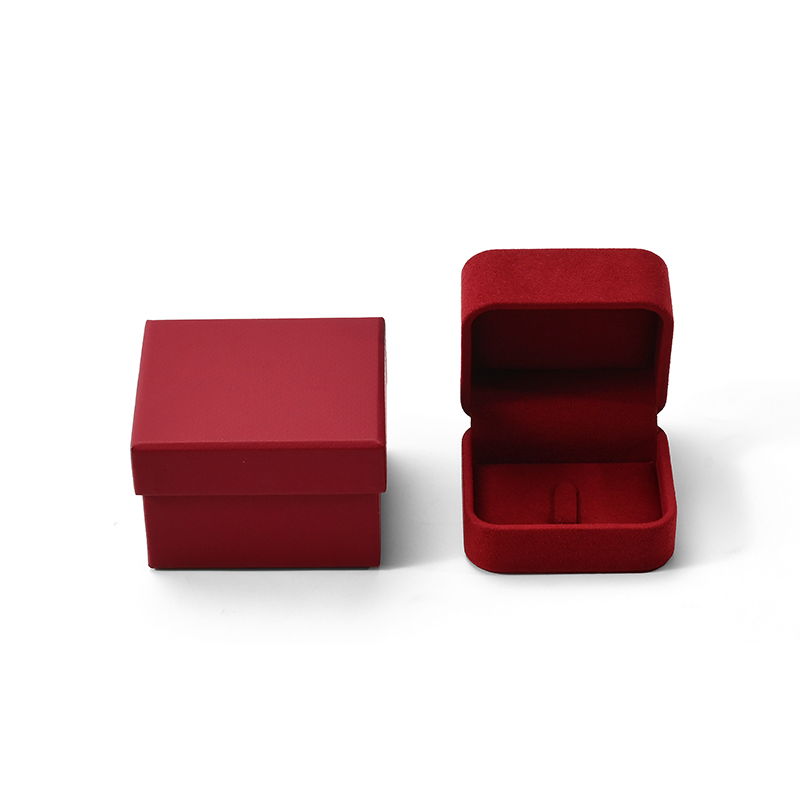 FANXI Custom Red Full Microfiber Ring Box
