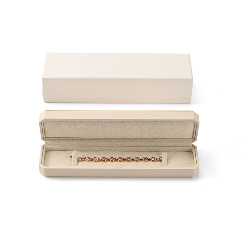 FANXI Custom Pale Yellow PU Leather Velvet Long Box