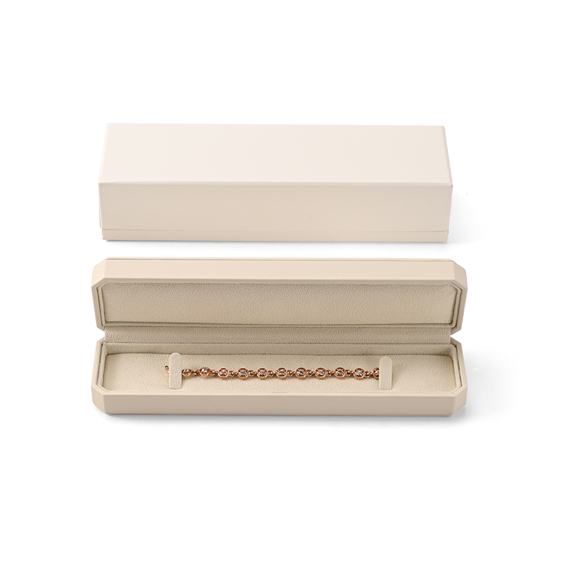 FANXI Custom Pale Yellow PU Leather Velvet Long Box