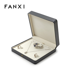 FANXI Custom Black Velvet Leather Jewelry Box