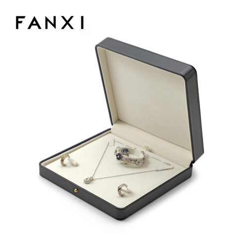 FANXI Custom Black Velvet Leather Jewelry Box