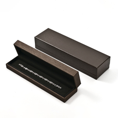 FANXI Custom Brown Microfiber PU Leather Jewelry Box
