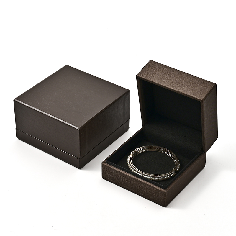 FANXI Custom Brown Microfiber PU Leather Jewelry Box