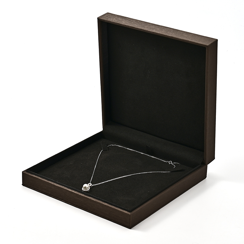 FANXI Custom Brown Microfiber PU Leather Jewelry Box