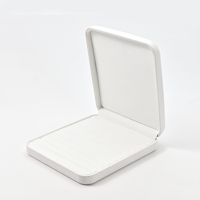FANXI Custom White Microfiber Jewelry Box