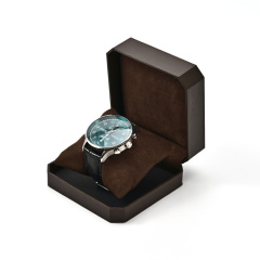 FANXI Custom Brown Leatherette Paper Suede Jewelry Box